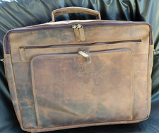 LEARICHI BusinessTasche Jägerleder,Laptopfach,TrolleyRiemen, 48x37x13 cm