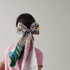 Hermes Scarf Silk Colorful Illustration Square SeeDescription