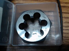 1 1/8"-12 CARBON STEEL HEXAGONAL RE-THREADING DIE
