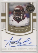 2010 Press Pass Portrait Edition Sideline Signatures Gold Antonio Brown Auto 4v3