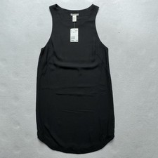 H&M Sleeveless Black Shift Dress Women’s Size 4 NWT Classic Minimalist