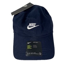 New Nike Little Kid's Swoosh Baseball Cap Hat Obsidian One Size Adjustable Youth