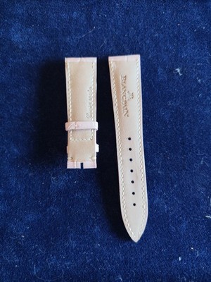 Armband Montre BLANCPAIN Rose 18mm Cuir Façon Crocodile Leather Watch Strap