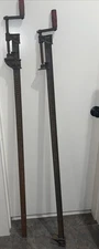 PAIR Antique Vintage Hargrave 48" Adjustable Bar Clamps no. 460 4ft