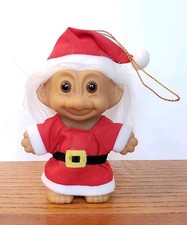 Vintage Russ Christmas Troll Doll Santa Claus Ornament