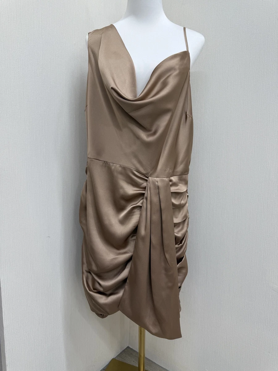 beige dress size 16 Beige Midi Dress Short Sleeve Linen Blend