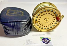 First Edition Hardy Gold Sovereign 11/12 Salmon Fly Reel with Fly Line & Case