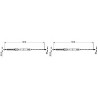 2X Bosch Handbremsseil Seilzug Handbremse Links+Rechts Passend FüR VW Touran