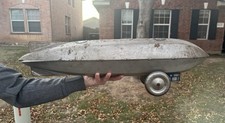 Rare Vintage 1930s Marx 27 Inch Pressed Tin Zeppelin Blimp No Back Wheel