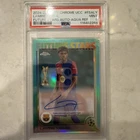 LAMINE YAMAL Auto 2024-25 Topps Chrome UEFA Future Stars Aqua /199 Pop 1 PSA 9