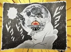 z7192w Onimaru Zenjin Ken Original Manga Art Double Splash Page Mamoru Uchiyama