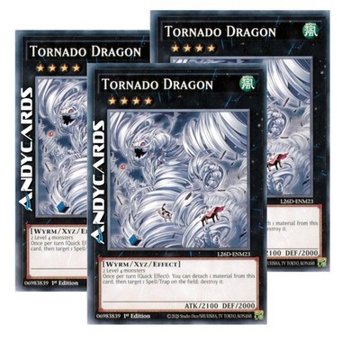 DRAGON TORNADO 3x (Tornado Dragon)   Common   L26D ENM23   1Ed   Yugioh ANDYCARDS