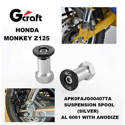 HONDA Z125 MONKEY 125 GCRAFT G-CRAFT AUFHÄNGUNGSSPULE SET ALUMINIUM ELOXIERT