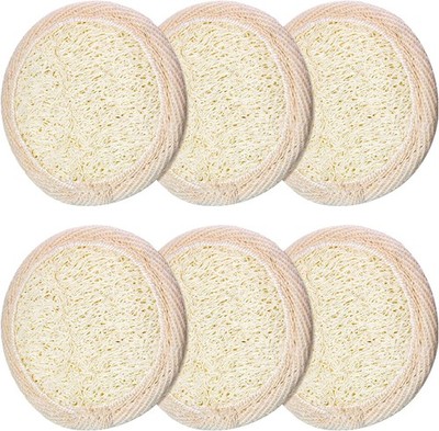 6 Stücke Peeling Luffa Pad Gesicht Körperwäscher Rundes Bad Dusche Luffa Sc