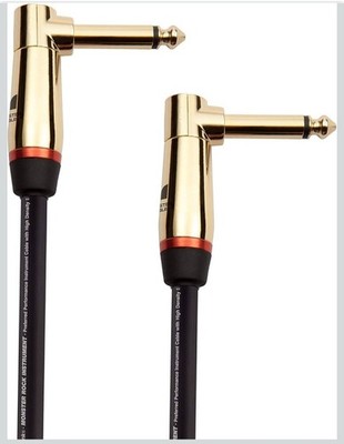 Monster Cable Prolink Rock Pro Audio Instrument Cable, Angle to  Angle 8 in.