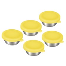 5pcs Salad Dressing Container 1.7oz Small Condiment Containers with lids Yellow