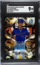 2025 bowman chrome sapphire elian pena Gold /50 Sgc9 Sapphire Selection 