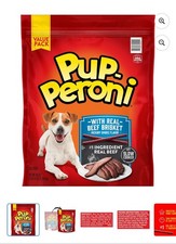 Pup-Peroni Dog Treats 46 oz Real Beef Brisket Hickory Smoked Flavor Soft Chews.