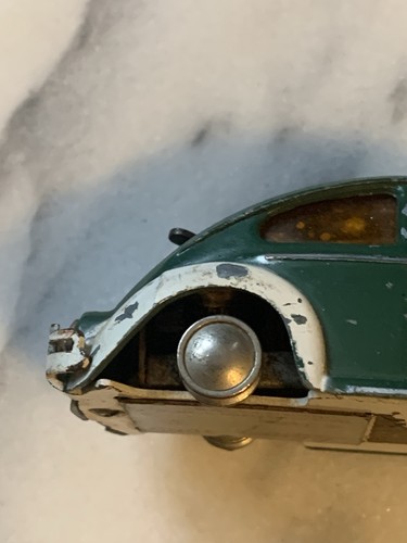 Schuco 3000 Green VW Volkswagen Beetle Bug Police Car Wind Up (Estate Find) - Picture 13 of 17