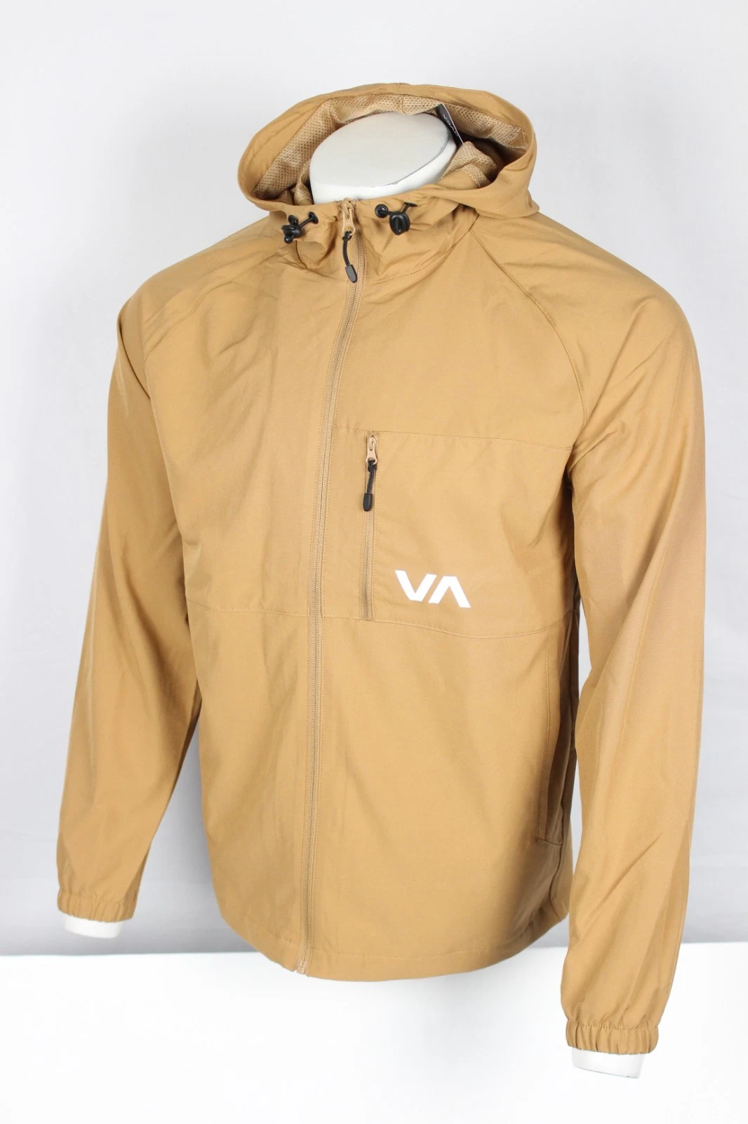 RVCA Men's Kevin Hooded Jacket Medium Full Zip Woven Hoodie Beige Brown COP
Opens in a new window or