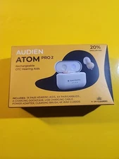 Audien ATOM PRO 2 Wireless Rechargeable OTC Hearing Aid  UV Cleaning OPN BX NEW