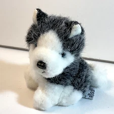 Vintage Siberian Husky Russ Berrie & Co Mini 4" Plush Sled Dog #259 Toy