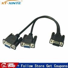 DB9 Male to 2 Female Serial Rs232 Splitter Cable Rs232 Male to 2 Female 2 F17686
