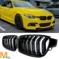 Glossy Black Front Kidney Grille Grill For BMW F30 3 series 320i 328i 2012-2018