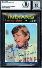 Ken Harrelson Gem Mint 10 Beckett BAS Signed 1971 Topps Autograph
