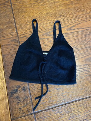 Primark cares crop tank top size S black