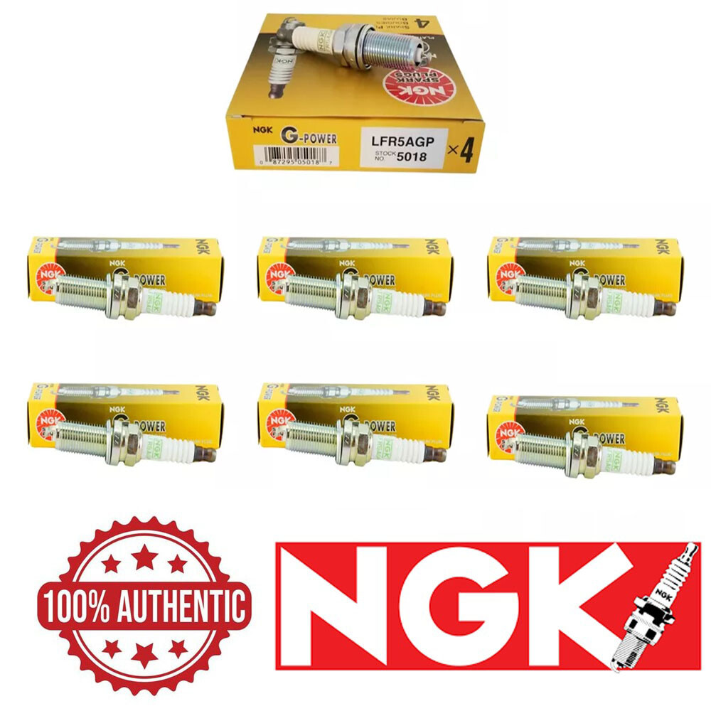 NGK G-Power Platinum Spark Plug Set 6PCS. 5018 LFR5AGP