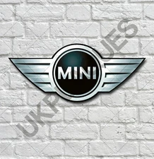 MINI 2FT GARAGE WALL SIGN PLAQUE WORKSHOP MAN CAVE AUTOMOBILIA COOPER WORKS