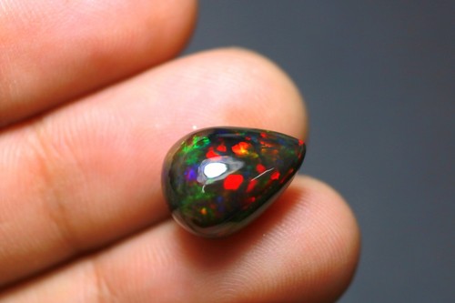 Opal Loose Gemstone Pear Shape Top Quality Electric Fire Natural Ethiopian Opal - Picture 4 of 9