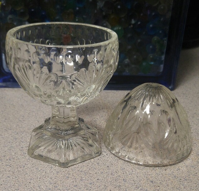 vintage beautiful glass poached egg holder from AVON eBay