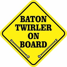 5in X 5in Baton Twirler On Board Sticker Car Truck Vehicle Bumper Decal