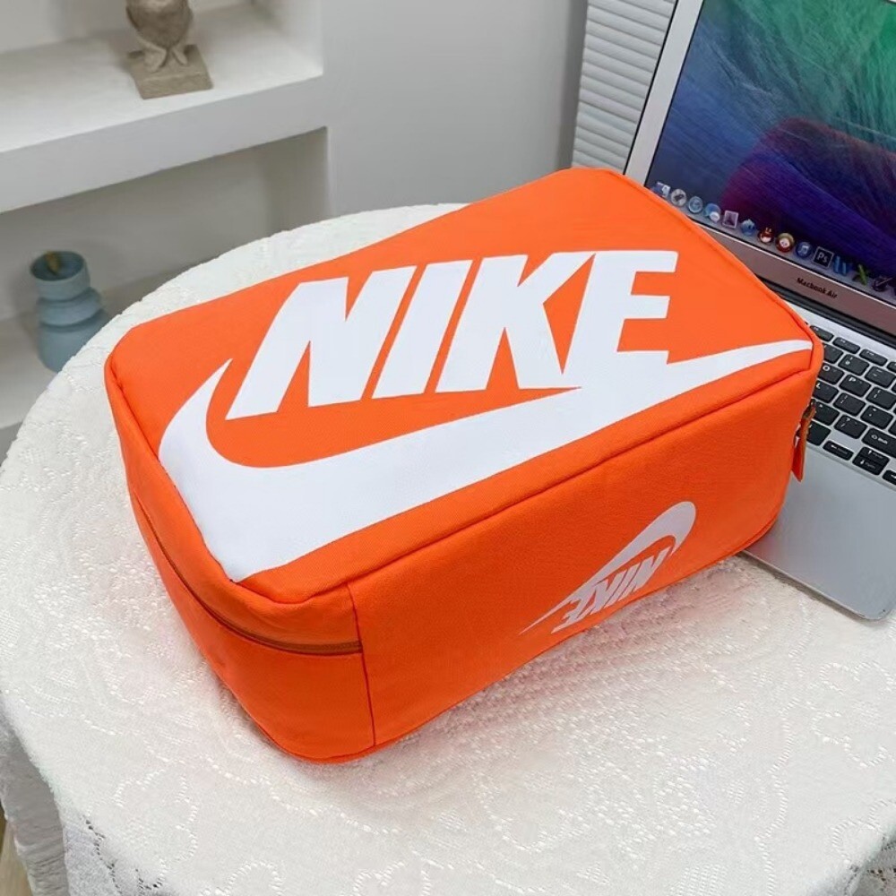 Nike Shoe Box Bag Classic Orange/White Sneaker Shoes Travel Gym Sports Bag Zip
