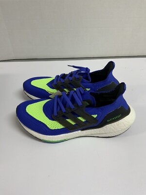 Adidas UltraBoost 21 Sonic Ink Screaming Green S23873 Size 8 