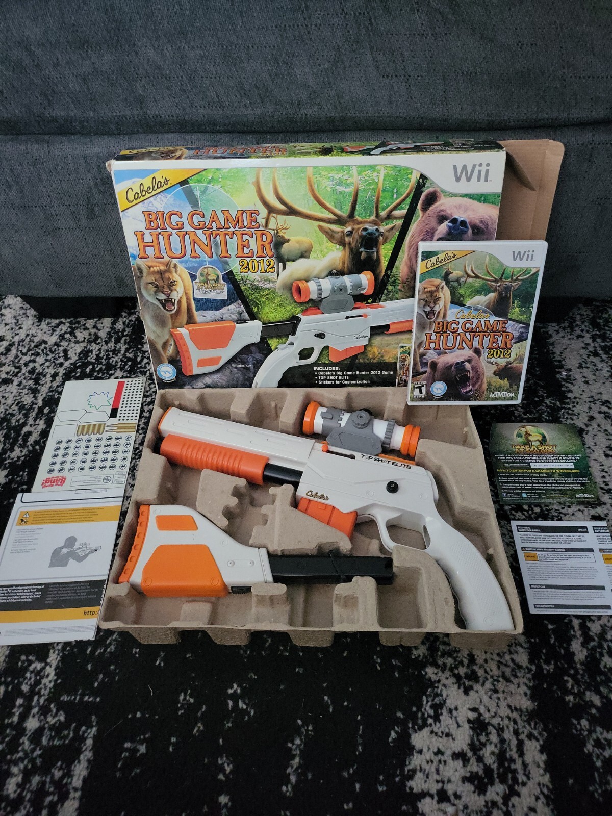 Cabela's Big Game Hunter 2012 Nintendo Wii Game Top Shot Elite Rifle  47875765641 | eBay