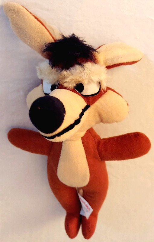 WILE E. COYOTE Stuffed Animal Plush Toy, Vintage 1971, Warner Bros. Mighty Star