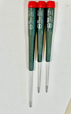 Wiha 263 Precision Screwdriver Set of 3 Hex 1/16'', 1,5mm & 2,5mm Made in Germany