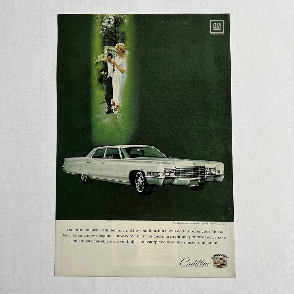 Cadillac Fleetwood Brougham 1969 vintage anuncio plateado boda Voyeaur Foto 2 de 3