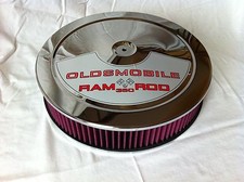 Chrome Air Cleaner Washable Filter 14x3 Oldsmobile 350 Ram Quadrajet Carburetor