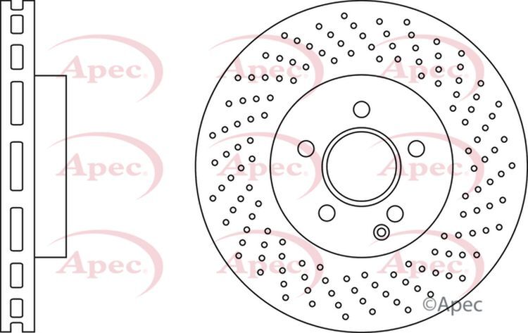 Apec Brake Disc Front Single 2044211012 A0004211112 A0004213012 DSK2616