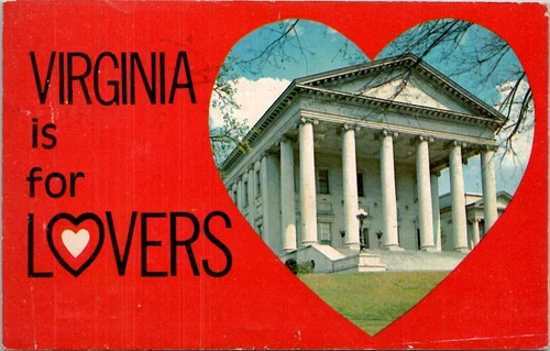 Virginia is for Lovers Vintage Postcard Spc10