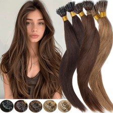 THICK 150G Nano Ring Beads Remy Human Hair Extensions Micro Loop Double Drawn US