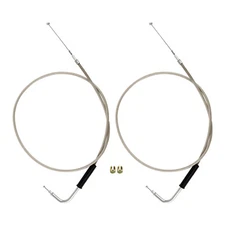 Stainless Steel Throttle and Idle Cable Set For Harley-Davidson X 1996-UP 360128