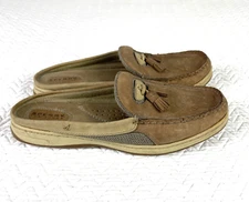 SPERRY Top-Sider Women's Tan Leather Slip-On Boat Shoes (9446733) 8.5M FAST Ship
