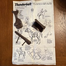 Vintage Marx Thunderbolt Western Range Horse Paper Document  Few Accessories