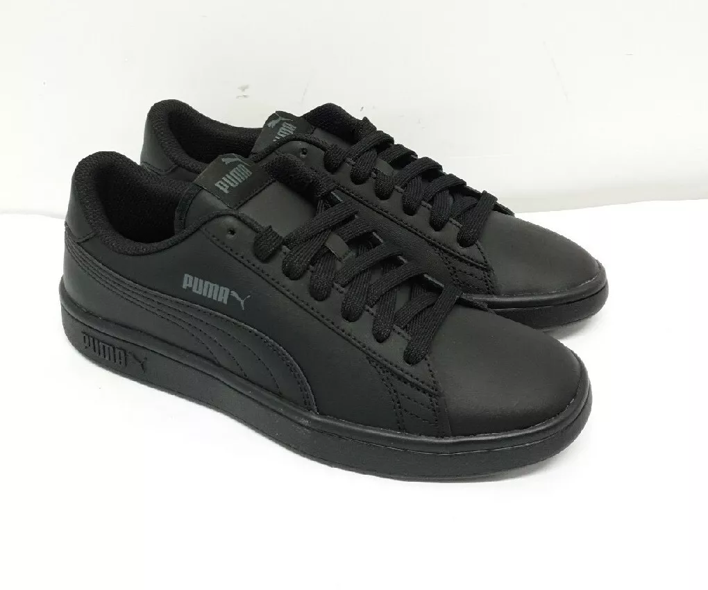 Puma smash on sale trainers black