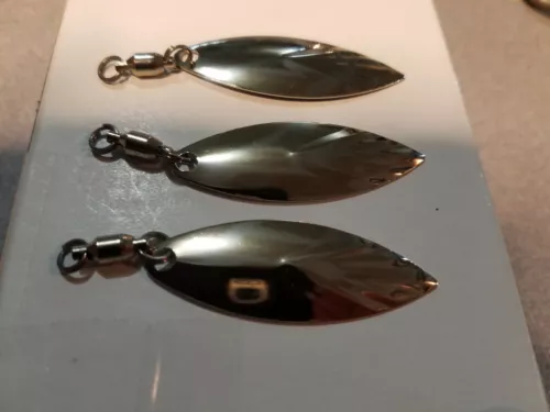 blades 10 ct/nickel willow leaf blades #4 size with swivel attached fluted